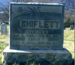 Tombstone of Charles and Sarah Walton Shiflett