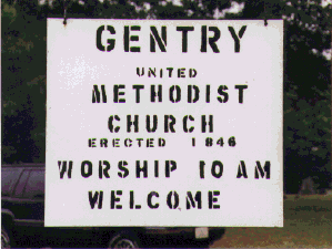 Gentry Church Sign