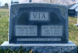 Lucy Ann Shiflett and William Mose Via